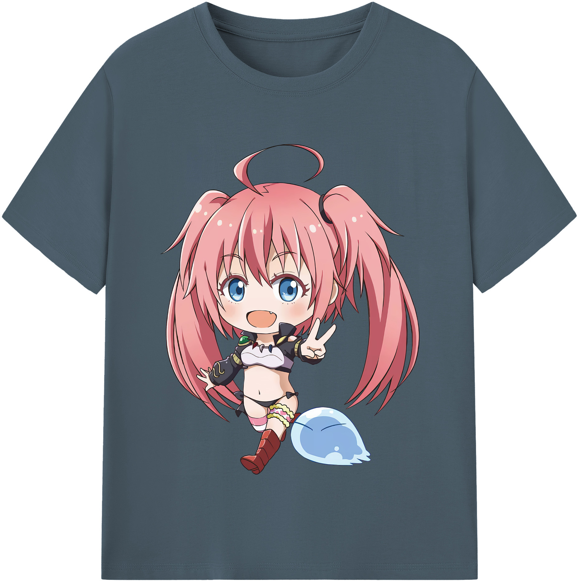 （画像用） 転スラ Regarding Reincarnated to Slime 綿100％半袖Tシャツ（フロントプリント）